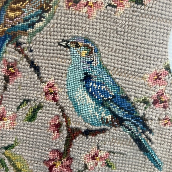 Vtg Framed Cross-Stitched Birds - Picture 6 of 11